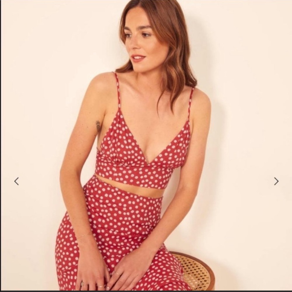 Reformation red two piece set